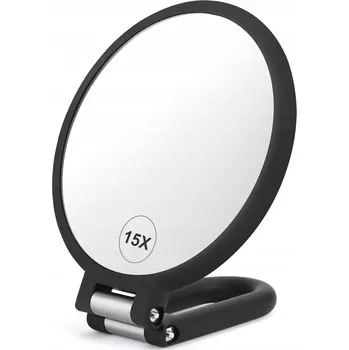 Zrcadlo 1x 15x cestovní skládací Handheld Mirror s nastavitelnou otočnou základnou