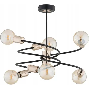 Lustr kovový černý zlatý bez stínidel loft LED DISCO 63233 A