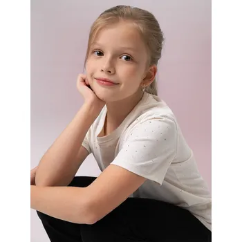 Dívčí tričko Dívčí tričko klasického střihu - bílé