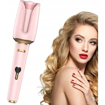 Kulma AUTOMATICKÁ KERAMICKÁ KULMA NA VLASY S OTOČNÝM VÁLCEM SPIN CURL Růžová