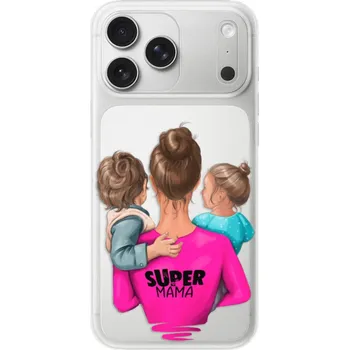 Pouzdro na mobilní telefon Odolné silikonové pouzdro iSaprio - Super Mama - Boy and Girl - iPhone 17 Pro Max