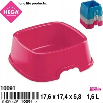 Miska pro psa Čtvercová miska pro psa 1,6 l, 1 Ks