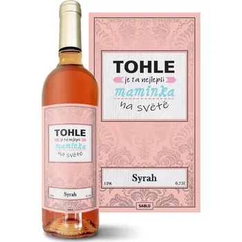 Víno Sablio Růžové víno Tohle je ta nejlepší maminka na světě: 0,75 l