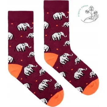 Pánské ponožky Ponožky z organické bavlny - Sloni - KABAK 42-46