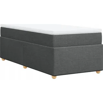 Ložnice Čalouněná jednolůžková postel VidaXL 90x190 cm, odstíny šedé