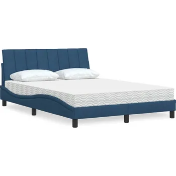 Postel vidaXL Postel s matrací Hanko modrá 120 x 200 cm textil