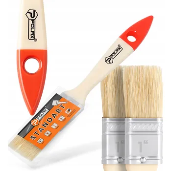 Malířský štětec 2x PLOCHÝ ŠTĚTEC Malířský 25 mm UNIVERZÁLNÍ Pro Malování Barev Laků Z1-P