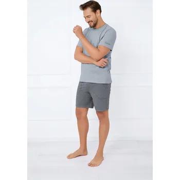 Pánské pyžamo Pánské pyžamo s krátkým rukávem a krátkými kalhotami Krystian XL