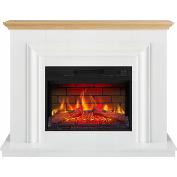 Volně stojící elektrický krb s topením ArtiFlame bílý 1800 W 114 x 87,3 x 33 cm