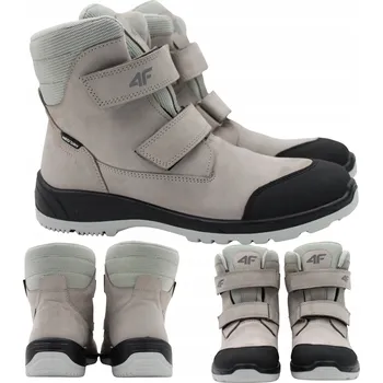 Dětská sportovní obuv Dětské trekové boty 4F KOŽENÉ JOB250 26S velikost 34