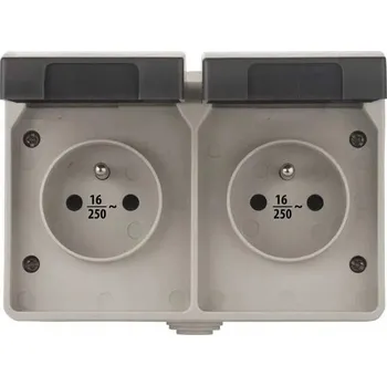 Elektrická zásuvka Hermetická Elektrická Zásuvka Emos šedá