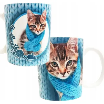 Keramický hrnek kočka v šále