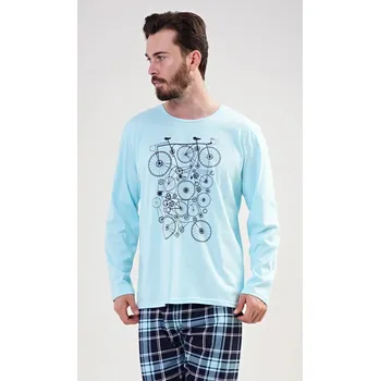 Pánské pyžamo Pyžamo pro muže dlouhé Kolo Cool Comics, mentolová XXL i232_9080_55455957:mentolová XXL