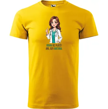 Sablio Tričko s potiskem Ano, jsem doktorka - žluté 2XL