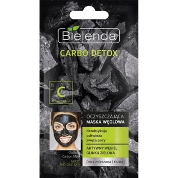 Pleťová maska Bielenda CARBO DETOX Čisticí uhlíková maska pro smíšenou a mastnou pleť