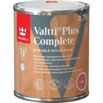 Lak na dřevo Tikkurila Valtti Plus Complete TŘEŠEŇ 0,75l Vodou Ředitelná Lazura