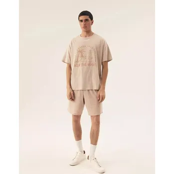 Pánské pyžamo Pánské pyžamo Core 42604 02X Béžová vzor - Henderson béžová-potisk XL