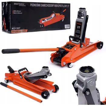 Hever NÍZKOPROFILOVÝ AUTO ZVEDÁK ŽÁBA S KOLEČKY 3T KD1307