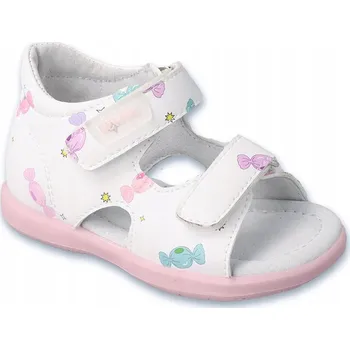 Dívčí sandály Befado dětské sandály eko kůže bílé, velikost 26
