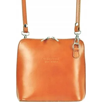 Kabelka Barberinis kabelka, hnědá kožená kabelka přes rameno z pravé kůže