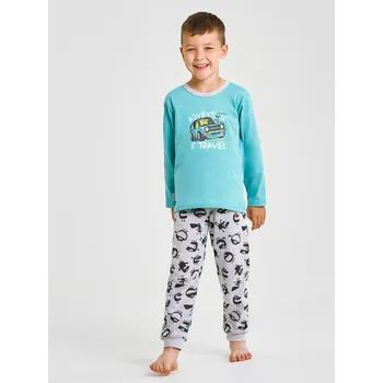 Chlapecké pyžamo Chlapecké pyžamo s dlouhým rukávem Benn tyrkysové Taro, vel. 92