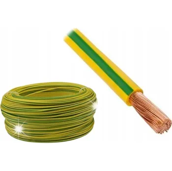 elektrický kabel Vodič H05V-K 1x1 300/500V žo žluto-zelený 100 m 5000070