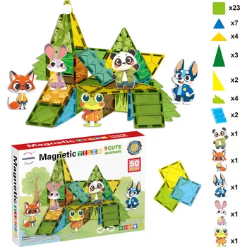 ostatní stavebnice Mamido Magnetická stavebnice 50 dílů MT1441