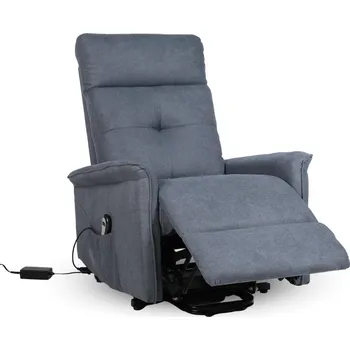 Křeslo TV křeslo STADI s elektrickým polohováním — látka, šedá, nosnost 130 kg