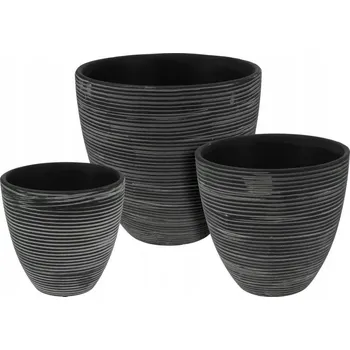 Květináč Květináč 20 cm keramický černý