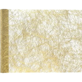 Party dekorace Santex Šerpa stolová metalická zlatá 30cmx5m