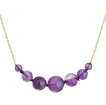 EVOLUTION GROUP CZ Pozlacený náhrdelník s ametystem - 12187.3