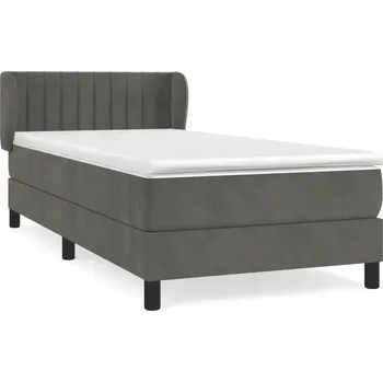 Postel Čalouněná jednolůžková postel VidaXL 90x190 cm, odstíny šedé