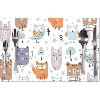 prostírání Sablio Prostírání Animovaná lesní zvířátka: 40x30cm