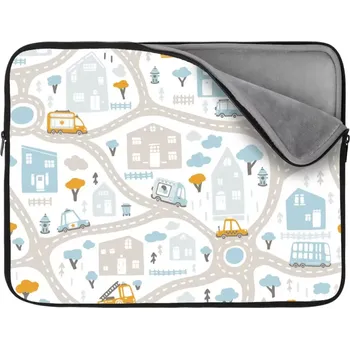 pouzdro na notebook Sablio Obal na notebook Cestičky s dopravou - 17"
