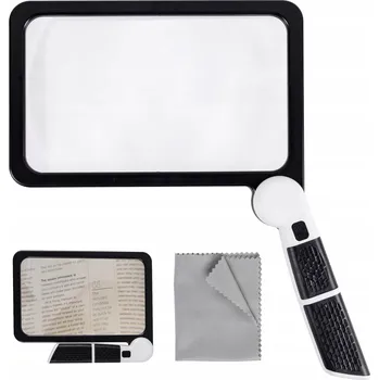 Lupa Skládací lupa na čtení s osvětlením 5x