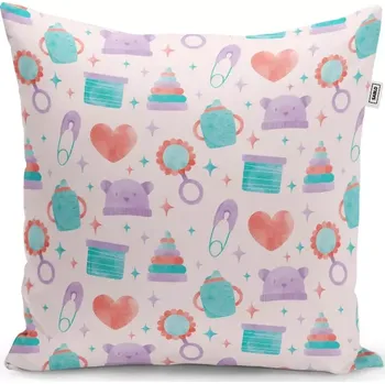 Polštář Sablio Polštář Chrastítko a čepičky - 50x50 cm