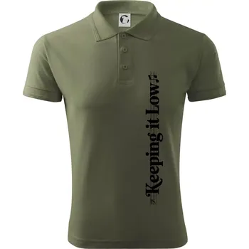 Pánská košile KEEPING IT LOW NA VÝŠKU - basový klíč - Polokošile pánská Pique Polo 203 - 5XL ( Khaki )