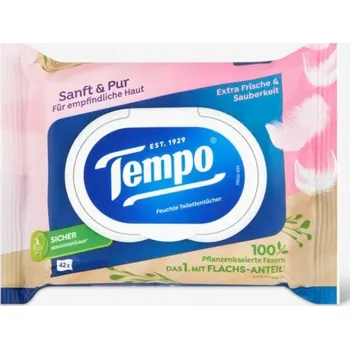 Vlhčený papír bez vůně Tempo 42 ks