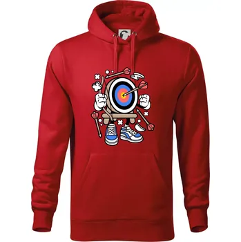 Pánská mikina Lukostřelba komiks - Mikina pánská Cape s kapucí - 5XL ( Červená )