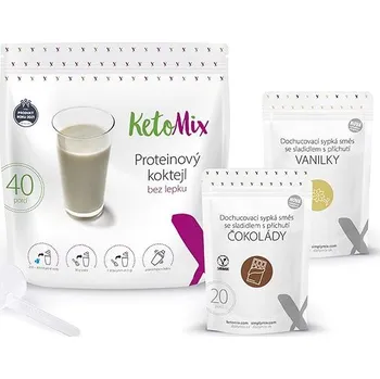 Keto dieta KetoMix Proteinový koktejl KetoMix 1200g - 40 porcí (čokoláda, vanilka)