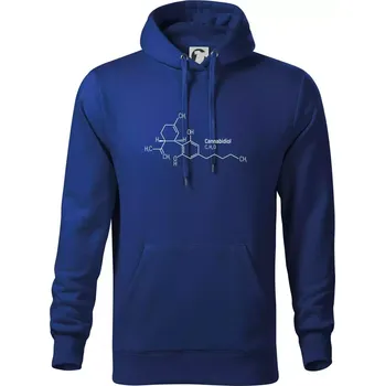 Pánská mikina Molekulární struktura Metamfetamin - Mikina pánská Cape s kapucí - 2XL ( Královská modrá )