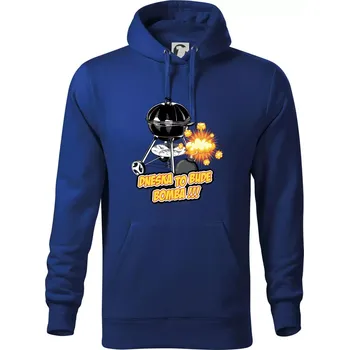 Pánská mikina Dneska to bude bomba - Mikina pánská Cape s kapucí - 5XL ( Královská modrá )