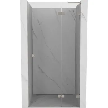 Mexen, Mexen Lunar L pravé otočné sprchové dveře 125 cm, transparentní, broušený nikl - 834L-125-000-97-00-P