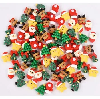 Vánoční dekorace 20 ks mini Vánoční figurky Pryskyřice Malé dekorativní ozdoby Sváteční dekorace do bytu Detailní zimní drobnosti