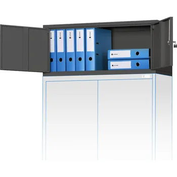 Policová skříň Nábytek PEGAS Nástavec na skříň EVA, 900 x 380 x 400 mm, antracitový