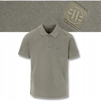 PITBULL TRIČKO TRIČKO PÁNSKÉ POLO WASHED SMALL LOGO ŠEDÉ GREY M