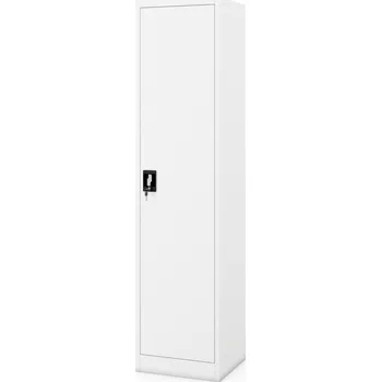 Jan Nowak Kancelářská kovová skříň na dokumenty ALEX, 450 x 1850 x 400 mm, bílá