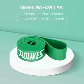 Posilovací odporová guma Aolikes pro domácí trénink | posilovací guma, cvičební pás - Typ A – zelený