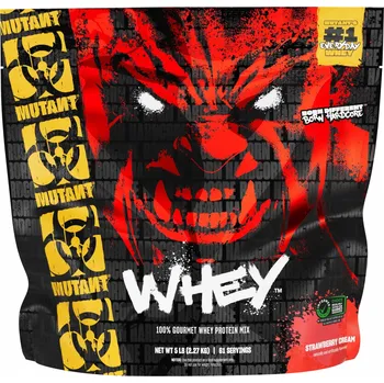 Protein Protein, směs proteinů Mutant, prášek, 2270 g, příchuť jahoda