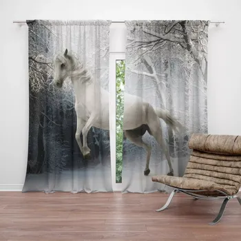 Závěs Sablio Závěs Bílý kůň: 2ks 140x250cm